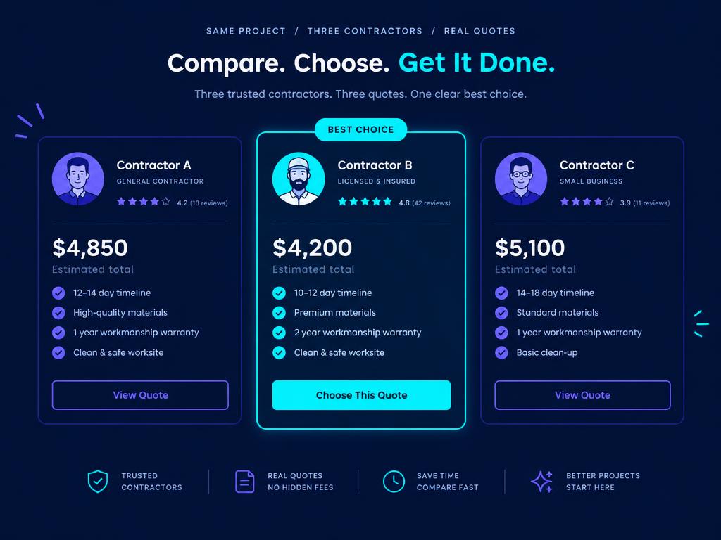 Compare quotes side by side