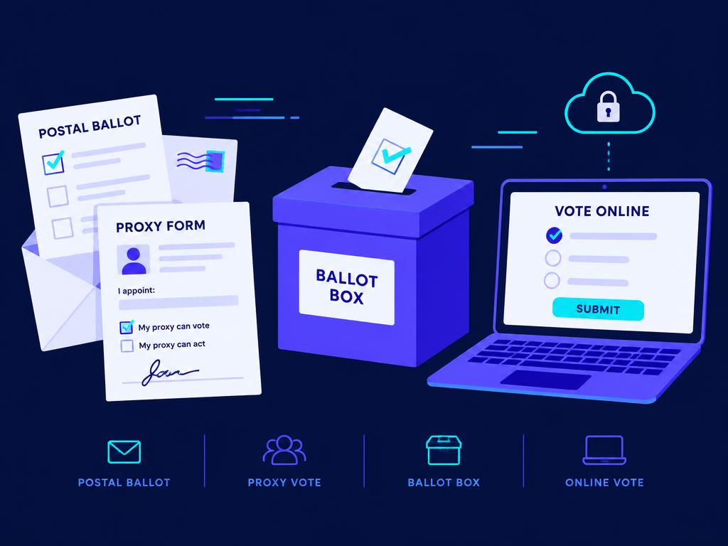 Vote online, by post or both